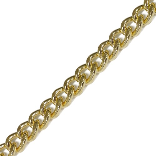 Łańcuszek 7mm złoty szlifowany