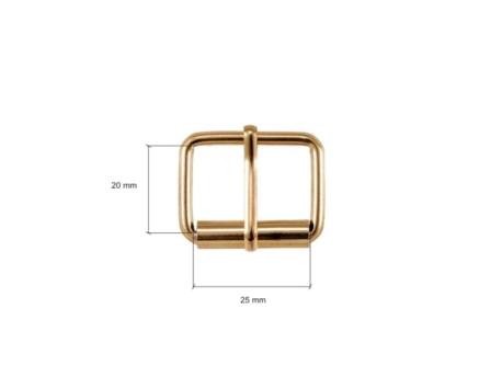 Klamra Sprzączka Rymarska 25/20/3mm Złota 10szt
