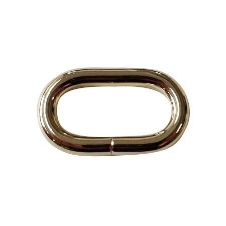 Kółko metalowe Owal fi32mm Złote 5szt